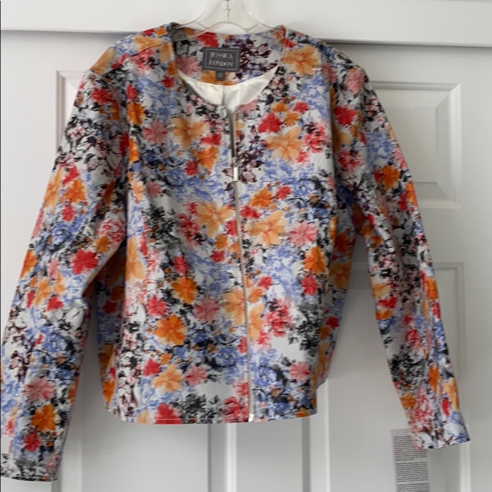 Jessica London Printed Leather Jacket